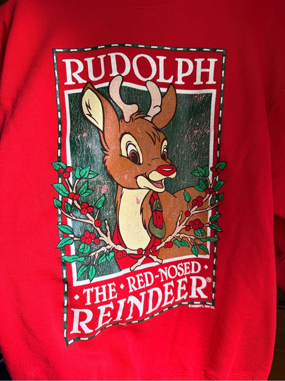 VINTAGE RUDOLPH CHRISTMAS SWEATSHIRT 🎄 - Picture 3 of 4